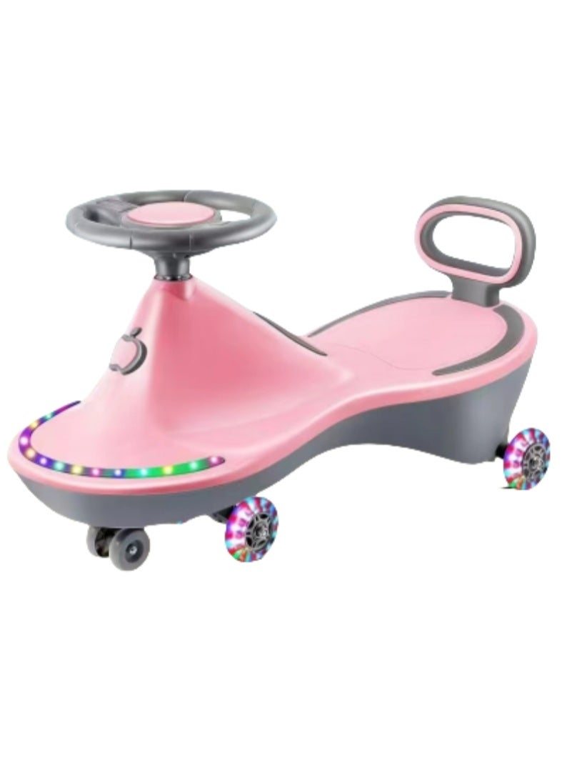 CellElection Music & Light Wiggle Swing Ride for Kids – Pink Plasma Car – No Pedals, No Batteries - Image 1